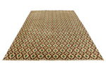 7x10 Beige and Green Turkish Anatolian Rug