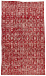 6x11 Burgundy and Light Red Turkish Anatolian Rug