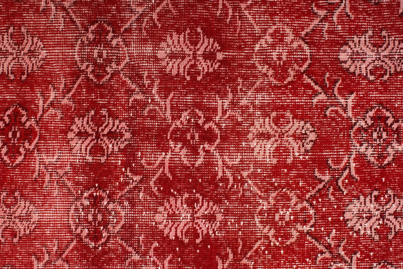 6x11 Burgundy and Light Red Turkish Anatolian Rug