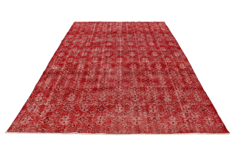 6x11 Burgundy and Light Red Turkish Anatolian Rug