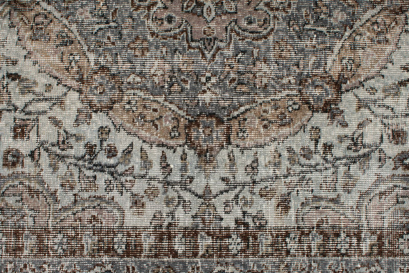 5x9 Blue and Brown Turkish Overdyed Rug