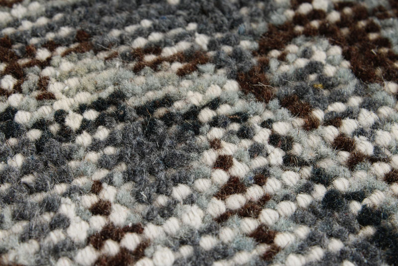 5x9 Blue and Brown Turkish Overdyed Rug