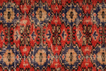 6x8 Red and Navy Turkish Overdyed Rug