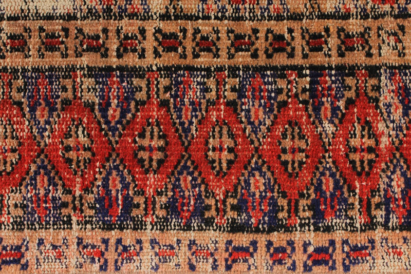 6x8 Red and Navy Turkish Overdyed Rug