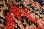 6x8 Red and Navy Turkish Overdyed Rug