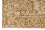 6x10 Ivory and Light Brown Turkish Overdyed Rug