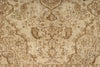 6x10 Ivory and Light Brown Turkish Overdyed Rug