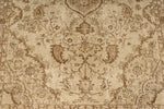 6x10 Ivory and Light Brown Turkish Overdyed Rug