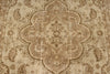 6x10 Ivory and Light Brown Turkish Overdyed Rug