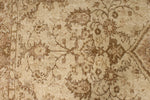 6x10 Ivory and Light Brown Turkish Overdyed Rug