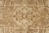 6x10 Ivory and Light Brown Turkish Overdyed Rug