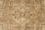 6x10 Ivory and Light Brown Turkish Overdyed Rug