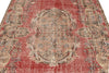 6x9 Red and Multicolor Turkish Overdyed Rug