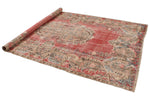 6x9 Red and Multicolor Turkish Overdyed Rug