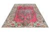 6x10 Pink and Multicolor Turkish Overdyed Rug