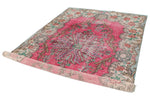 6x10 Pink and Multicolor Turkish Overdyed Rug