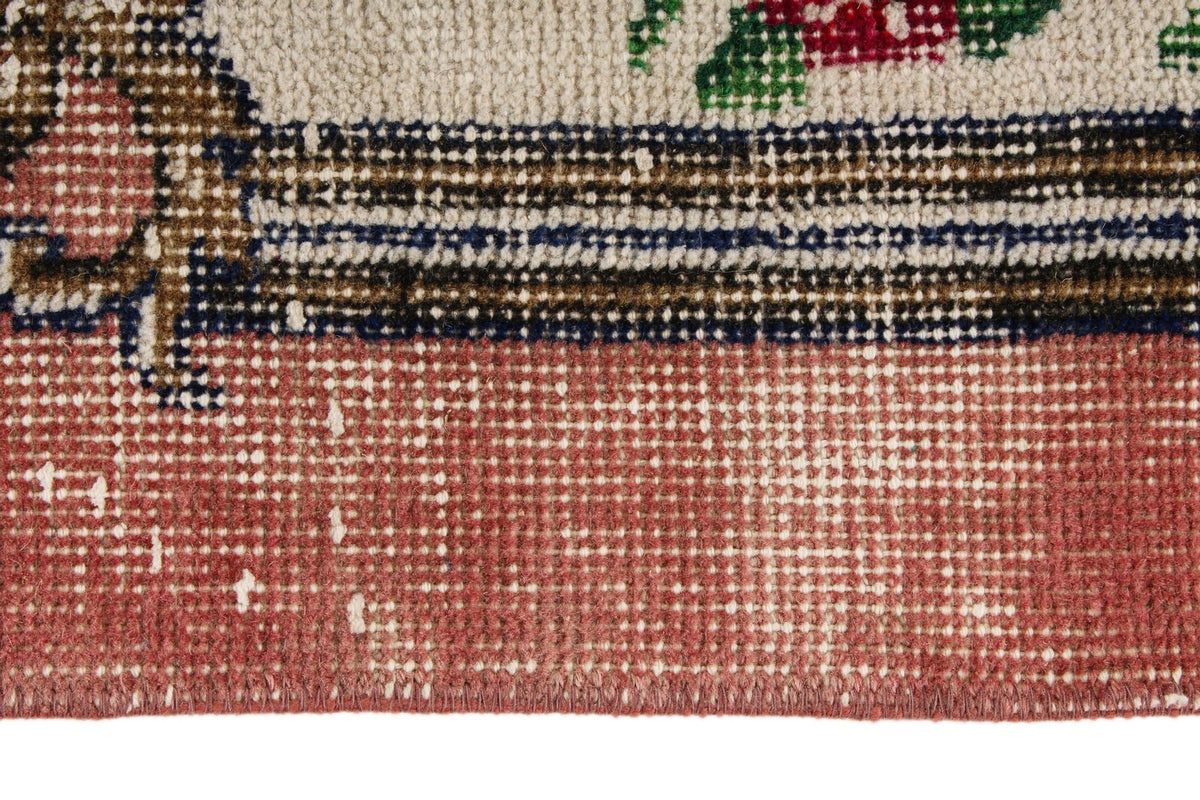 7x10 Rose and Light Blue Turkish Overdyed Rug