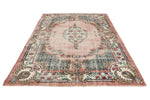 7x10 Rose and Light Blue Turkish Overdyed Rug