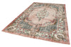 7x10 Rose and Light Blue Turkish Overdyed Rug