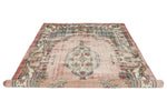 7x10 Rose and Light Blue Turkish Overdyed Rug