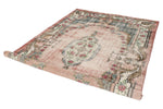 7x10 Rose and Light Blue Turkish Overdyed Rug