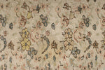 6x10 Ivory and Beige Turkish Overdyed Rug