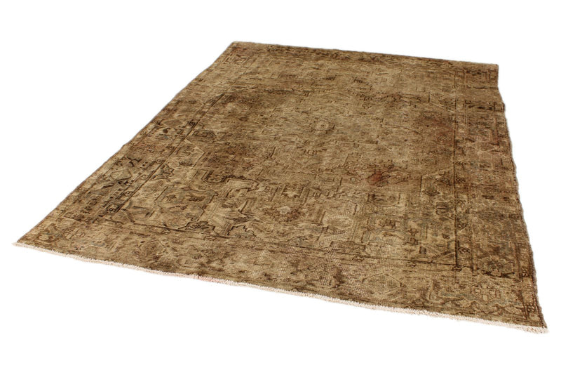 7x9 Beige and Light Brown Persian Rug