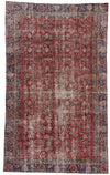 6x10 Red and Navy Modern Contemporary Rug