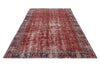 6x10 Red and Navy Modern Contemporary Rug