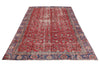 6x10 Red and Navy Modern Contemporary Rug