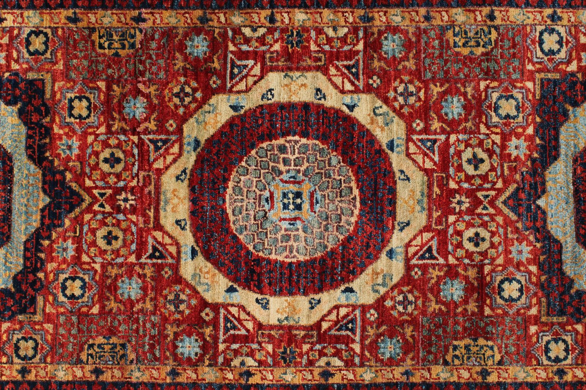 3x20 Burgundy and Navy Turkish Tribal Runner