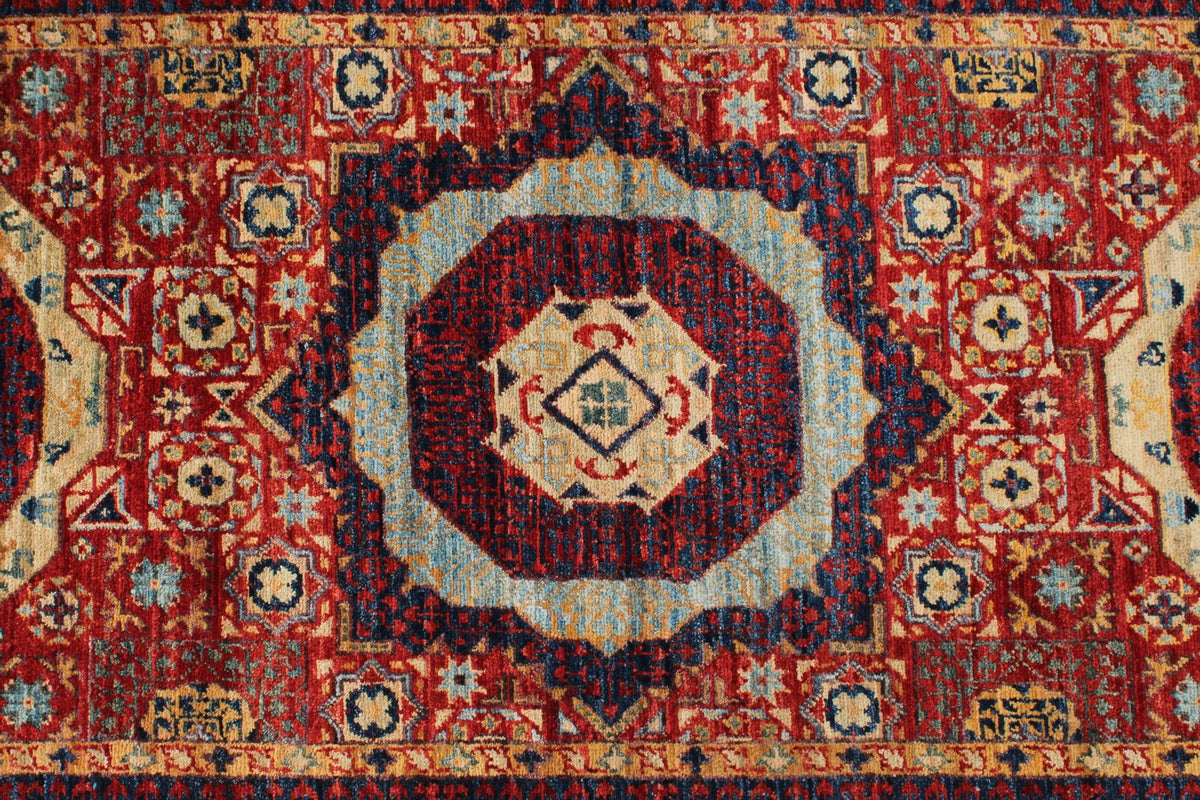 3x20 Burgundy and Navy Turkish Tribal Runner
