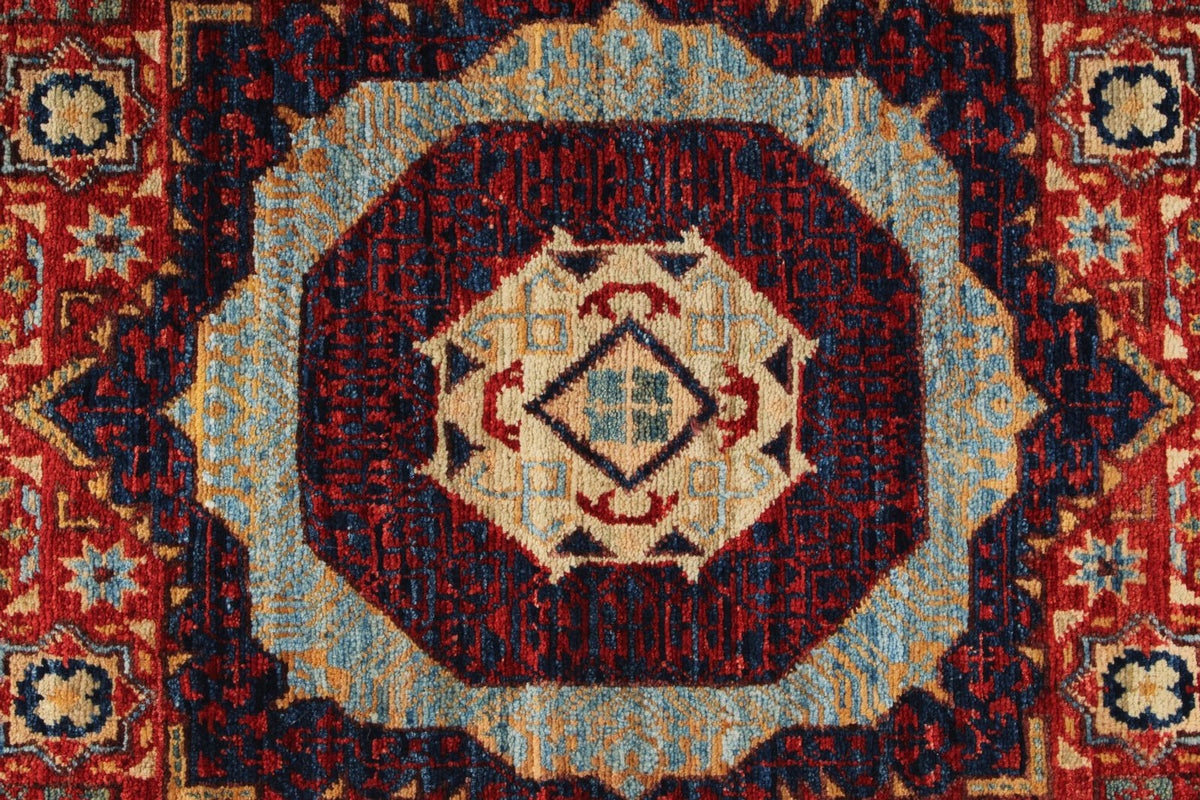 3x20 Burgundy and Navy Turkish Tribal Runner