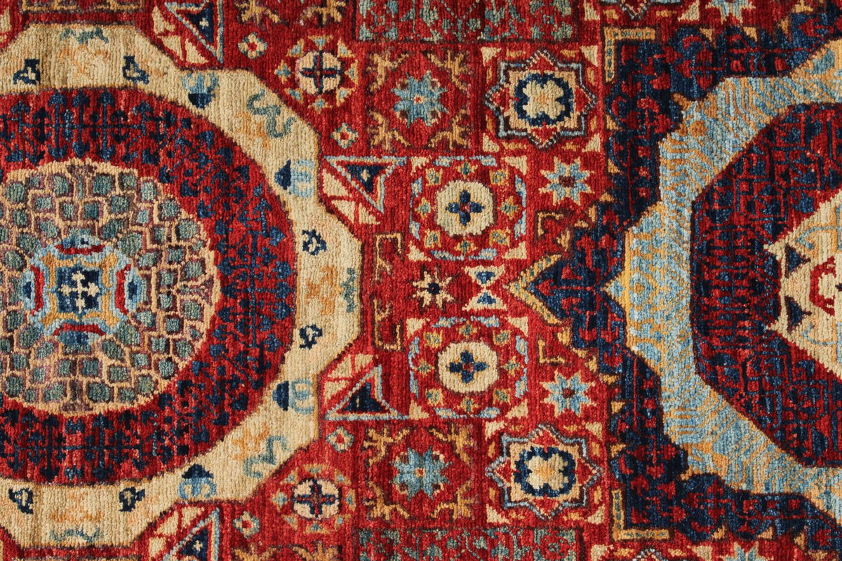 3x20 Burgundy and Navy Turkish Tribal Runner