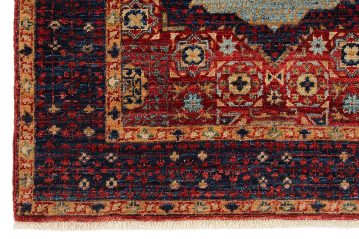 3x20 Burgundy and Navy Turkish Tribal Runner