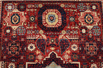 4x6 Red and Ivory Turkish Tribal Rug