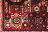 4x6 Red and Ivory Turkish Tribal Rug