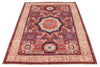 4x6 Red and Ivory Turkish Tribal Rug