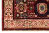 4x6 Red and Ivory Turkish Tribal Rug