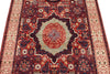 4x6 Red and Ivory Turkish Tribal Rug