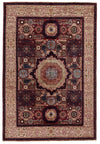 5x7 Red and Ivory Turkish Tribal Rug