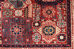 5x7 Red and Ivory Turkish Tribal Rug