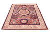 5x7 Red and Ivory Turkish Tribal Rug