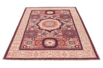 5x7 Red and Ivory Turkish Tribal Rug