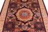 5x7 Red and Ivory Turkish Tribal Rug