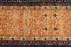 9x12 Navy and Beige Turkish Tribal Rug