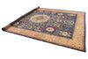 9x12 Navy and Beige Turkish Tribal Rug