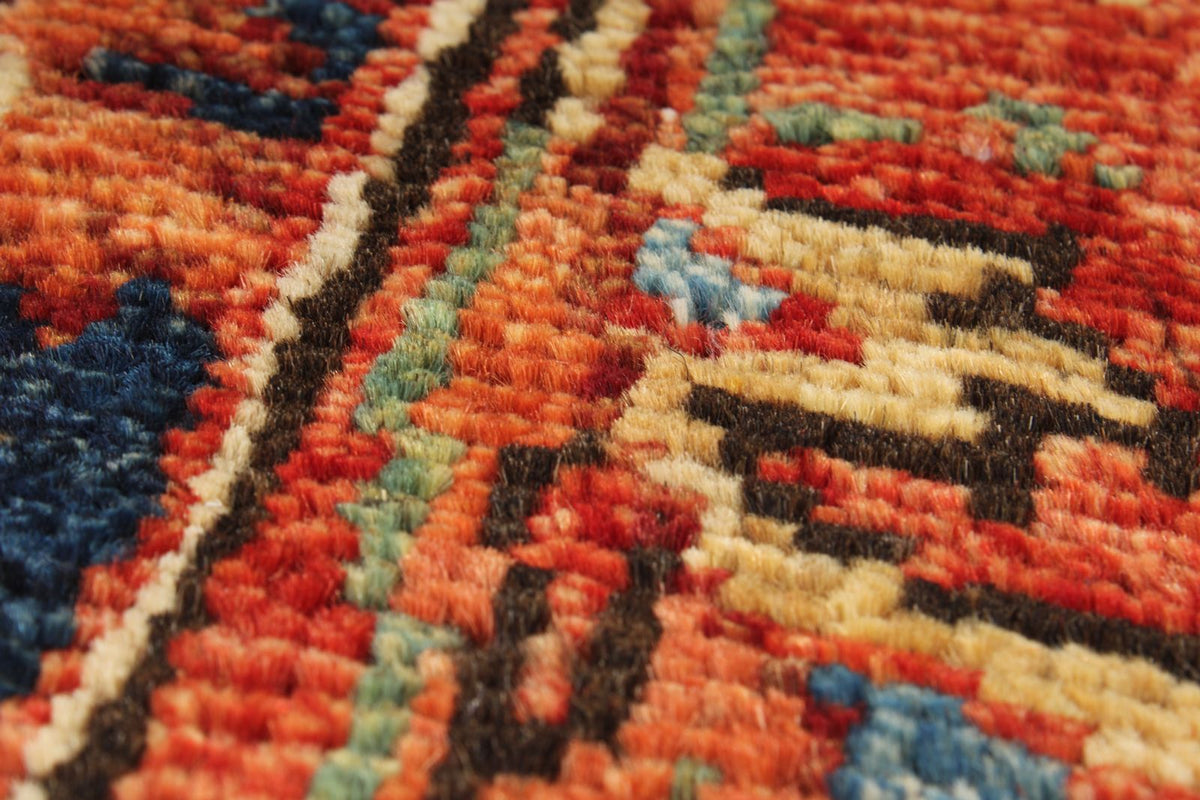 3x15 Navy and Rust Anatolian Traditional Runner