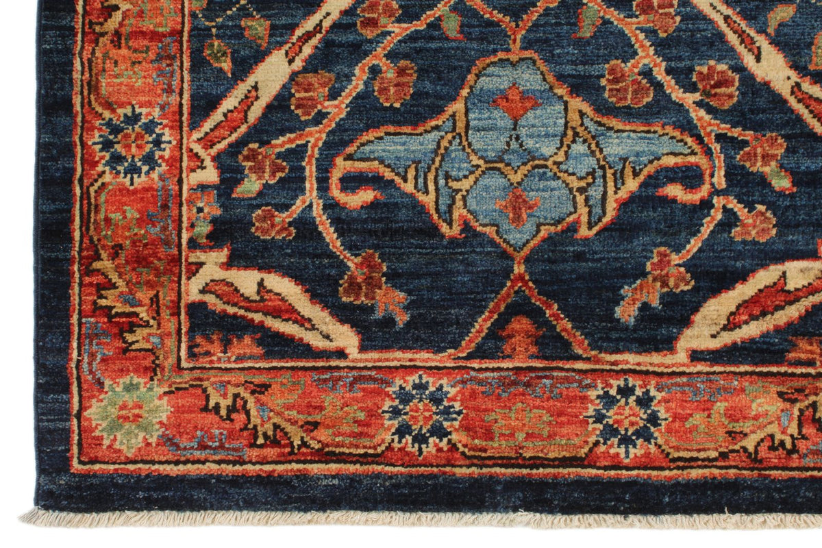 3x15 Navy and Rust Anatolian Traditional Runner