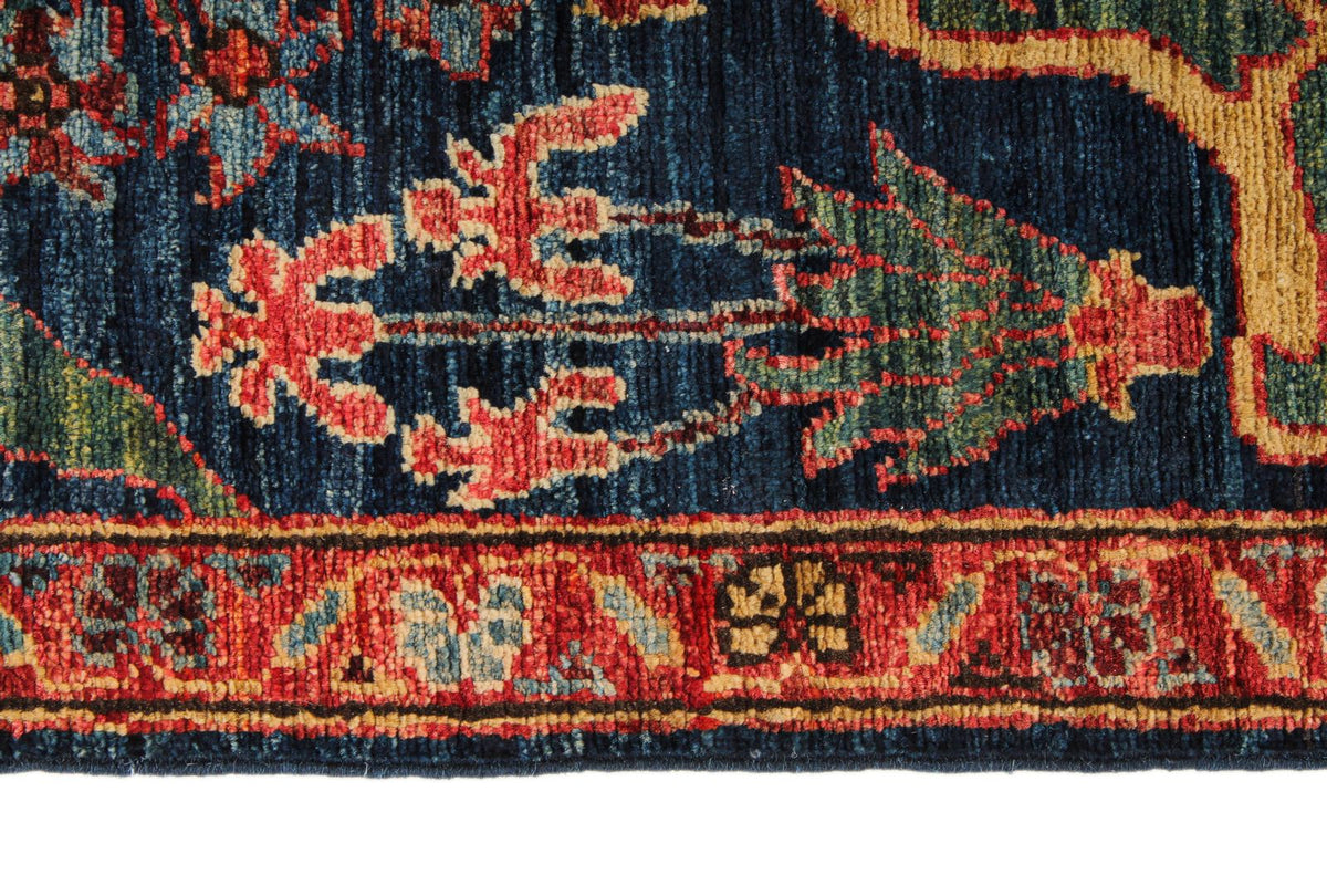 3x10 Navy and Rust Anatolian Traditional Runner